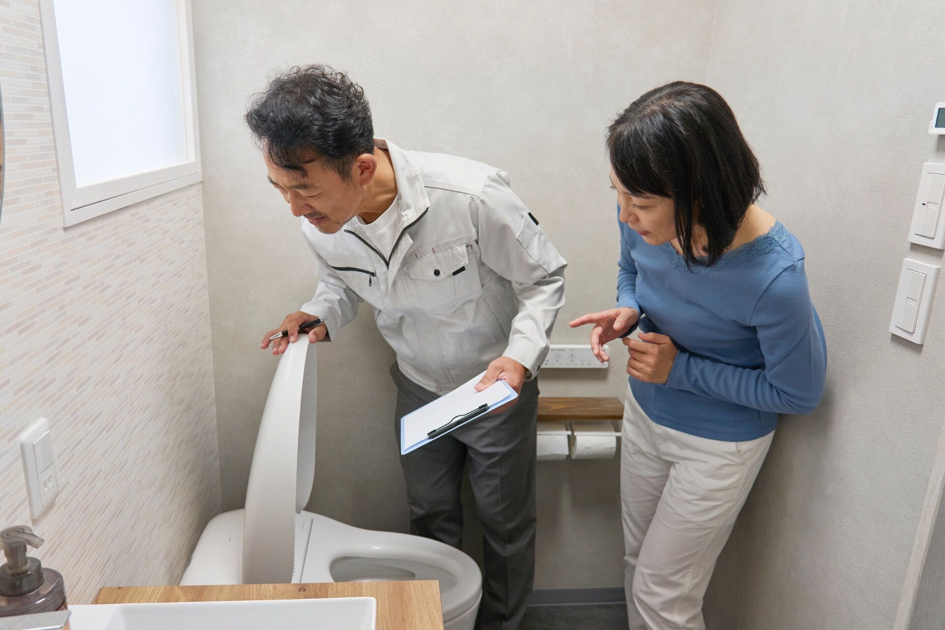 お客様と一緒に最終的な仕上がり確認